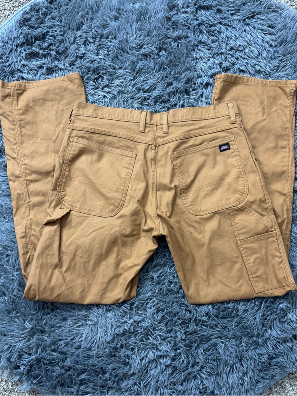 Dickies Tan Carpenter Cargo Workwear Utility Relaxed Fit Pants Men 34X34 LikeNew